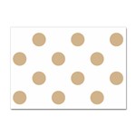 Polka Dots - Tan Brown on White Sticker A4 (10 pack)