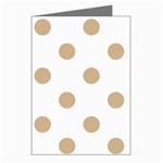Polka Dots - Tan Brown on White Greeting Cards (Pkg of 8)