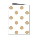 Polka Dots - Tan Brown on White Mini Greeting Cards (Pkg of 8)