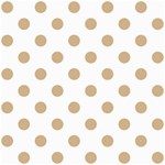 Polka Dots - Tan Brown on White ScrapBook Page 8  x 8 