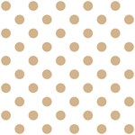 Polka Dots - Tan Brown on White ScrapBook Page 12  x 12 