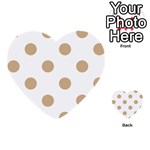 Polka Dots - Tan Brown on White Multi-purpose Cards (Heart)