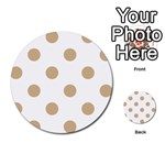 Polka Dots - Tan Brown on White Multi-purpose Cards (Round)