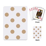 Polka Dots - Tan Brown on White Playing Cards Single Design