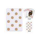 Polka Dots - Tan Brown on White Playing Cards (Mini)