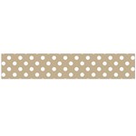 Polka Dots - White on Khaki Brown Flano Scarf (Large)