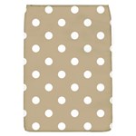 Polka Dots - White on Khaki Brown Removable Flap Cover (L)