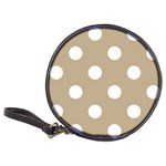 Polka Dots - White on Khaki Brown Classic 20-CD Wallet