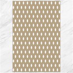 Polka Dots - White on Khaki Brown Canvas 24  x 36 