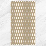 Polka Dots - White on Khaki Brown Canvas 40  x 72 