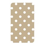 Polka Dots - White on Khaki Brown Memory Card Reader (Rectangular)