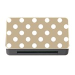 Polka Dots - White on Khaki Brown Memory Card Reader with CF