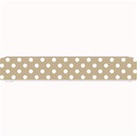 Polka Dots - White on Khaki Brown Small Bar Mat