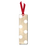 Polka Dots - White on Khaki Brown Small Book Mark