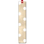 Polka Dots - White on Khaki Brown Large Book Mark