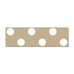 Polka Dots - White on Khaki Brown Sticker Bumper (100 pack)
