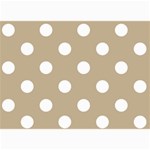 Polka Dots - White on Khaki Brown 5  x 7  Photo Cards