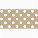 Polka Dots - White on Khaki Brown 4  x 8  Photo Cards