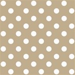 Polka Dots - White on Khaki Brown ScrapBook Page 8  x 8 
