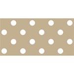 Polka Dots - White on Khaki Brown YOU ARE INVITED 3D Greeting Card (8x4)