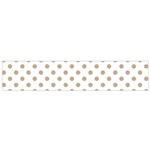 Polka Dots - Khaki Brown on White Flano Scarf (Small)