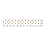 Polka Dots - Khaki Brown on White Flano Scarf (Mini)