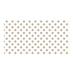 Polka Dots - Khaki Brown on White Satin Wrap