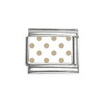Polka Dots - Khaki Brown on White Italian Charm (9mm)