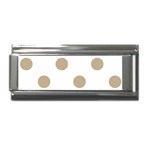 Polka Dots - Khaki Brown on White Superlink Italian Charm (9mm)