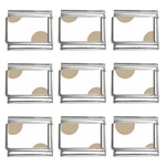 Polka Dots - Khaki Brown on White 9mm Italian Charm (9 pack)