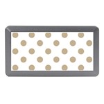 Polka Dots - Khaki Brown on White Memory Card Reader (Mini)