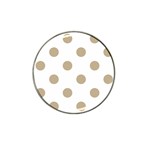 Polka Dots - Khaki Brown on White Hat Clip Ball Marker (10 pack)