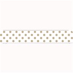 Polka Dots - Khaki Brown on White Small Bar Mat