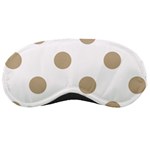 Polka Dots - Khaki Brown on White Sleeping Mask