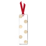 Polka Dots - Khaki Brown on White Small Book Mark