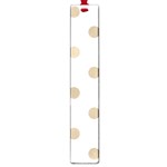 Polka Dots - Khaki Brown on White Large Book Mark