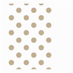 Polka Dots - Khaki Brown on White Large Garden Flag (Two Sides)