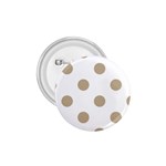 Polka Dots - Khaki Brown on White 1.75  Button