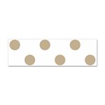Polka Dots - Khaki Brown on White Sticker Bumper (10 pack)