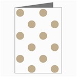 Polka Dots - Khaki Brown on White Greeting Card