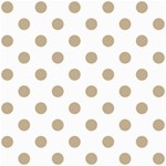 Polka Dots - Khaki Brown on White ScrapBook Page 8  x 8 