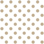 Polka Dots - Khaki Brown on White ScrapBook Page 12  x 12 