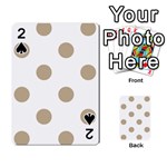Polka Dots - Khaki Brown on White Playing Cards 54 Designs