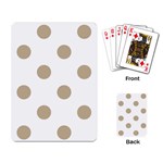 Polka Dots - Khaki Brown on White Playing Cards Single Design