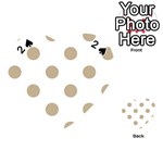 Polka Dots - Khaki Brown on White Playing Cards 54 (Heart)