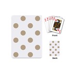 Polka Dots - Khaki Brown on White Playing Cards (Mini)