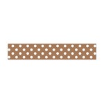 Polka Dots - White on French Beige Flano Scarf (Mini)