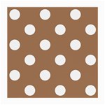 Polka Dots - White on French Beige Medium Glasses Cloth