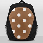 Polka Dots - White on French Beige Backpack Bag