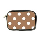 Polka Dots - White on French Beige Coin Purse